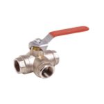 VALVULA BOLA 3 VIAS LATON 1"